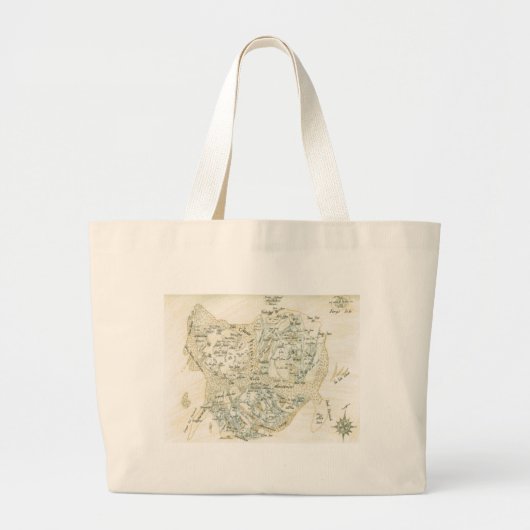 Kaart met het label van Trino Grote Tote Bag (Voorkant)