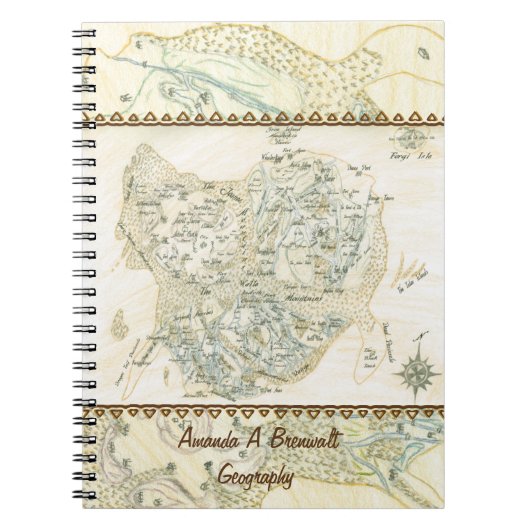 Kaart met het label van Trino Notitieboek (Voorkant)