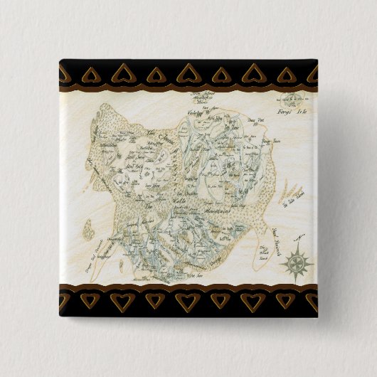 Kaart met het label van Trino Vierkante Button 5,1 Cm (Voorkant)