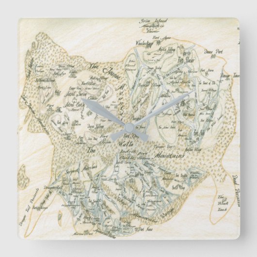 Kaart met het label van Trino Vierkante Klok (Voorkant)