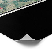 Kaart met het Poster van het Hoghton Lake Michigan (Hoek)