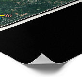 Kaart met het Poster van Trinity Lake California S (Hoek)