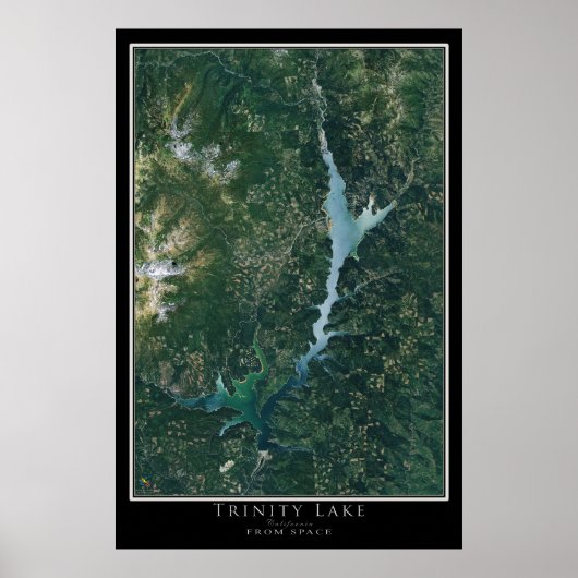 Kaart met het Poster van Trinity Lake California S (Voorkant)