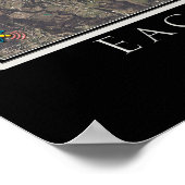 Kaart met het satellietPoster van het Texas in het Poster (Hoek)