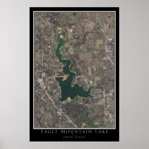 Kaart met het satellietPoster van het Texas in het Poster