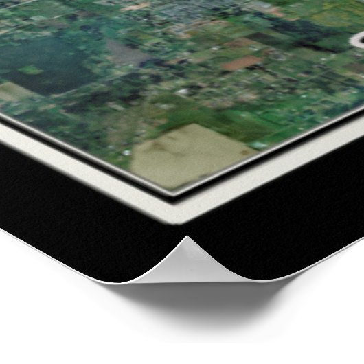 Kaart met het satellietPoster van Salem Oregon Poster (Hoek)