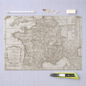 Kaart met het  witboek van de Franse ontkoppeling Tissuepapier (Craft)