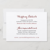 Kaart met huwelijksdetails en routebeschrijving na (Voorkant)