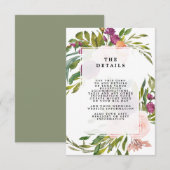 kaart met informatie over de bloemige groene huwel (Voorkant / Achterkant)