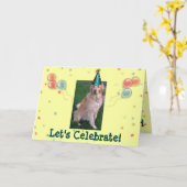 Kaart met Jake de Golden Retriever (Gele Bloem)