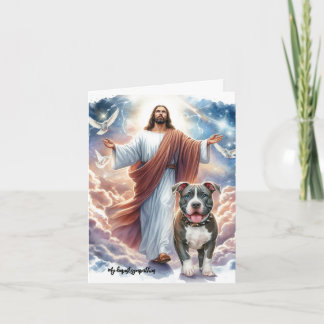 Kaart met Jezus en Pit Bull - Huisdier Verlies, Do