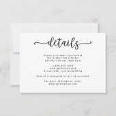 Kaart met kalligrafie 'We Tied the Knot'-details (Voorkant)