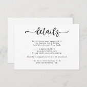 Kaart met kalligrafie 'We Tied the Knot'-details (Voorkant / Achterkant)