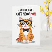 Kaart met kat: Beste moeder ooit (Gele Bloem)