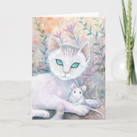 Kaart met kat- en muisvrienden (Voorkant)