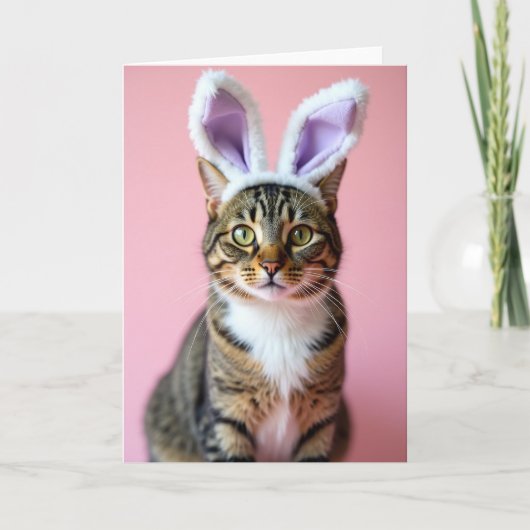 Kaart met kat met bijzondere oren (Voorkant)