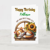 Kaart met kattenthema | Zoeken in woorden binnen! (Voorkant)