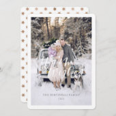 Kaart met kerst met kerst met platte vakantiekaart (Voorkant / Achterkant)