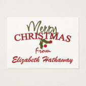 Kaart met kerstbehuizing / Label - SRF (Achterkant)