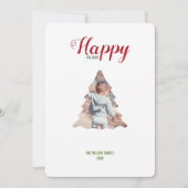 kaart met  kerstboomfoto's (Voorkant)