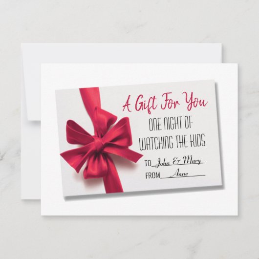 Kaart met kerstcadeau (Voorkant)