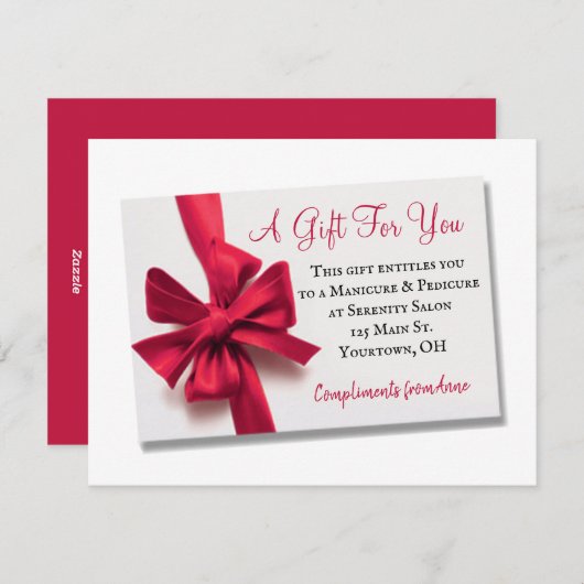 Kaart met kerstcadeau (Voorkant / Achterkant)