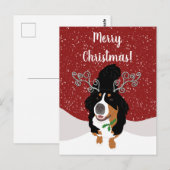 Kaart met kerstcadeautjes voor Bernese bergen (Voorkant / Achterkant)