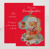 Kaart met kerstcadeautjes voor kleindochter (Voorkant / Achterkant)