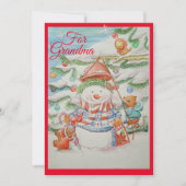 Kaart met kerstcadeautjes voor oma (Voorkant)