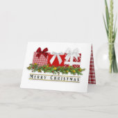 Kaart met kerstcadeautjes voor rode stift (Voorkant)