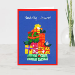 Kaart met kerstcadeautjes, Welsh Greeting