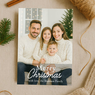 Kaart met kerstfeestdag voor de moderne familie