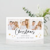 Kaart met kerstfeestdagen voor aangepaste foto's (Staand voorkant)