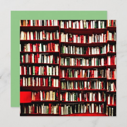 Kaart met kerstflat uit de boekwinkel (Voorkant / Achterkant)