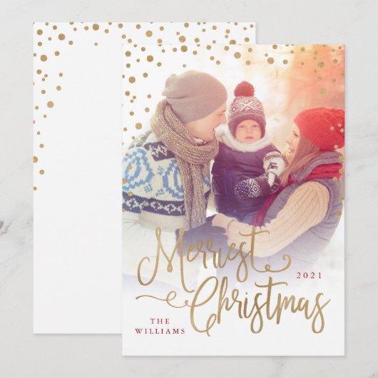 Kaart met kerstfoto (Voorkant / Achterkant)