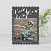 Kaart met kerstfoto's van Merry All Vintage (Staand voorkant)