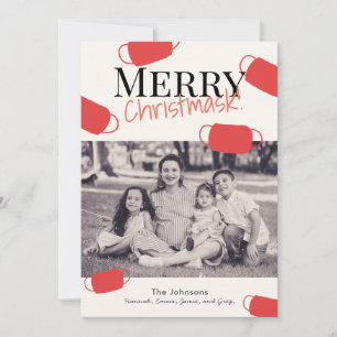 Kaart met kerstfoto's voor Merry Christmask Patter