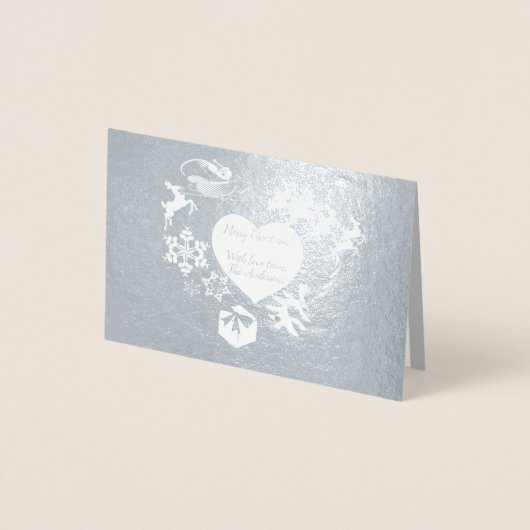 Kaart met kerstkerstkerstkerstkerstman, rendier Si (Voorkant)