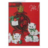 Kaart met Kerstmis Kittens Holiday (Voorkant)