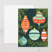 Kaart met kerstsieraarten voor sasons (Voorkant / Achterkant)