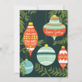 Kaart met kerstsieraarten voor sasons