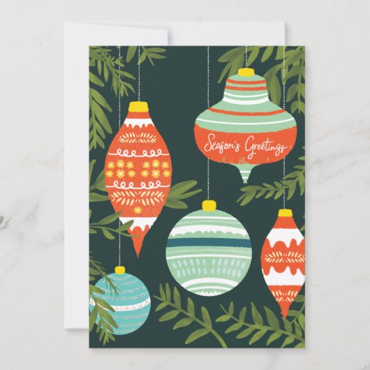 Kaart met kerstsieraarten voor sasons (Voorkant)