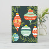 Kaart met kerstsieraarten voor sasons