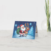 kaart met kersttekst en kerstafbeeldingen (Voorkant)