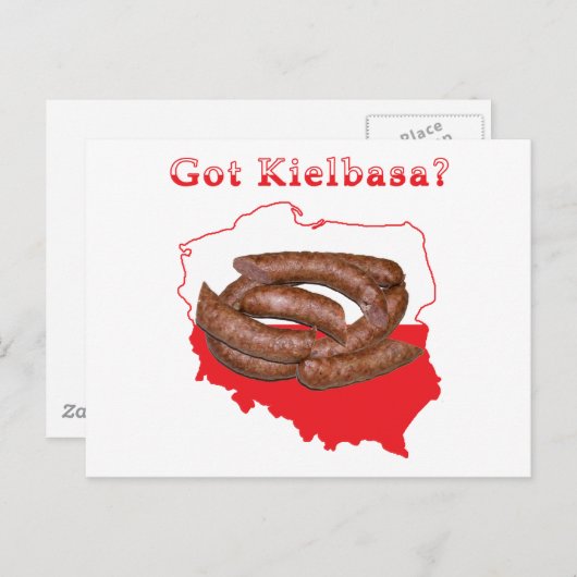 Kaart met Kielbasa (Voorkant / Achterkant)