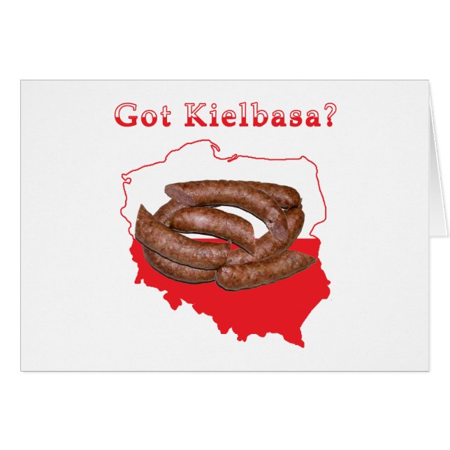 Kaart met Kielbasa (Voorkant Horizontaal)