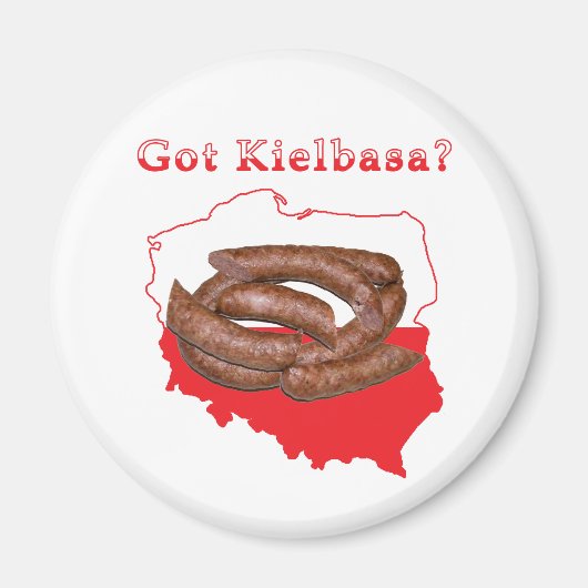 Kaart met Kielbasa Magneet (Voorkant)