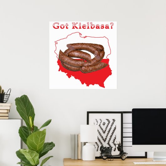 Kaart met Kielbasa Poster (Thuiskantoor)