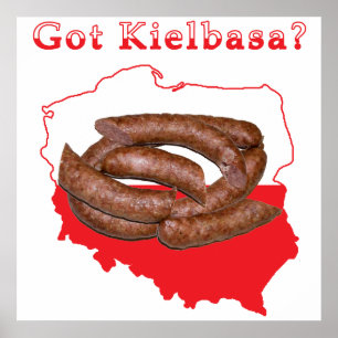 Kaart met Kielbasa Poster