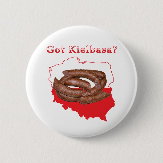 Kaart met Kielbasa Ronde Button 5,7 Cm (Voorkant)